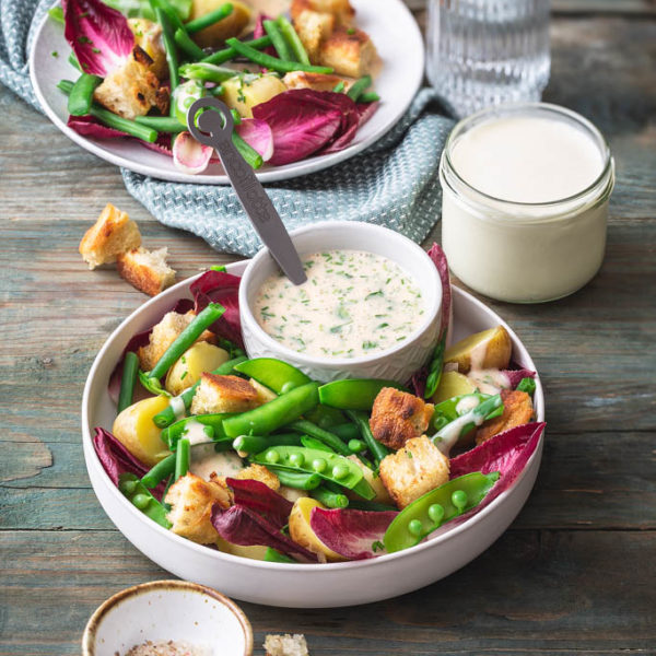 Salade de Printemps, sauce Cancoillotte façon Ranch