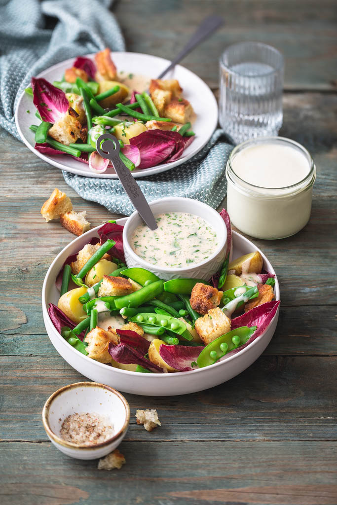 Salade de Printemps, sauce Cancoillotte façon Ranch