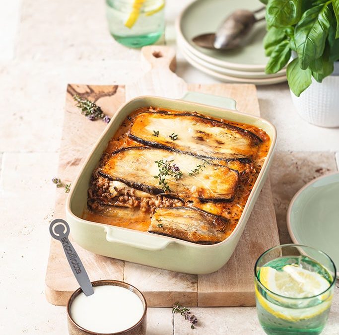 Lasagnes d’aubergines à la bolognaise et Cancoillotte