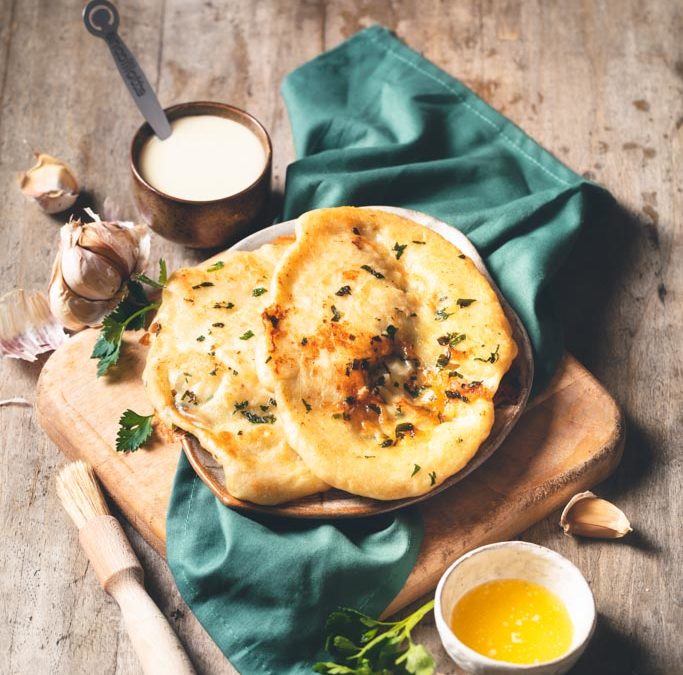 Cheese naan à la Cancoillotte