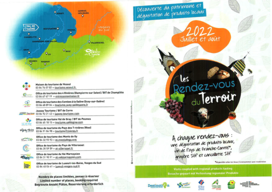 Flyer des rendez-vous du terroir